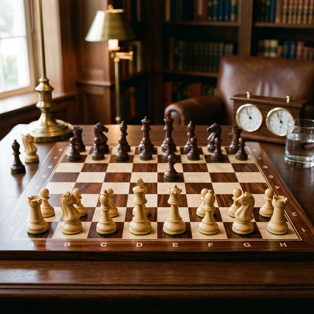 Premium Wooden Tournament Chess Board Set